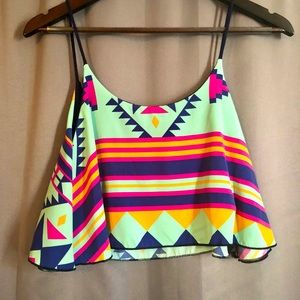 Vintage Havana multi-colored crop top